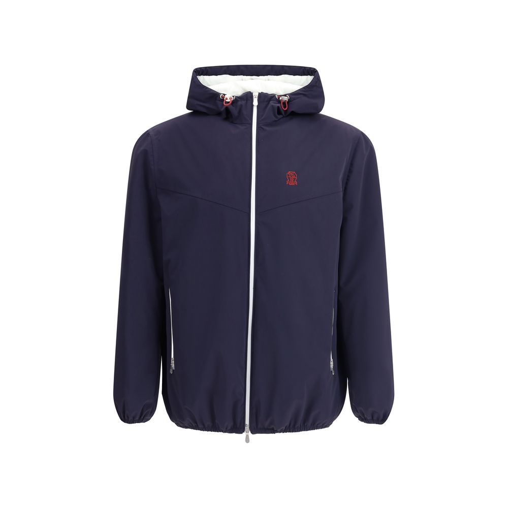 Brunello Cucinelli Blue Polyamide Shell Jacket