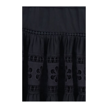 Charo Ruiz Black Cotton Casual Dress