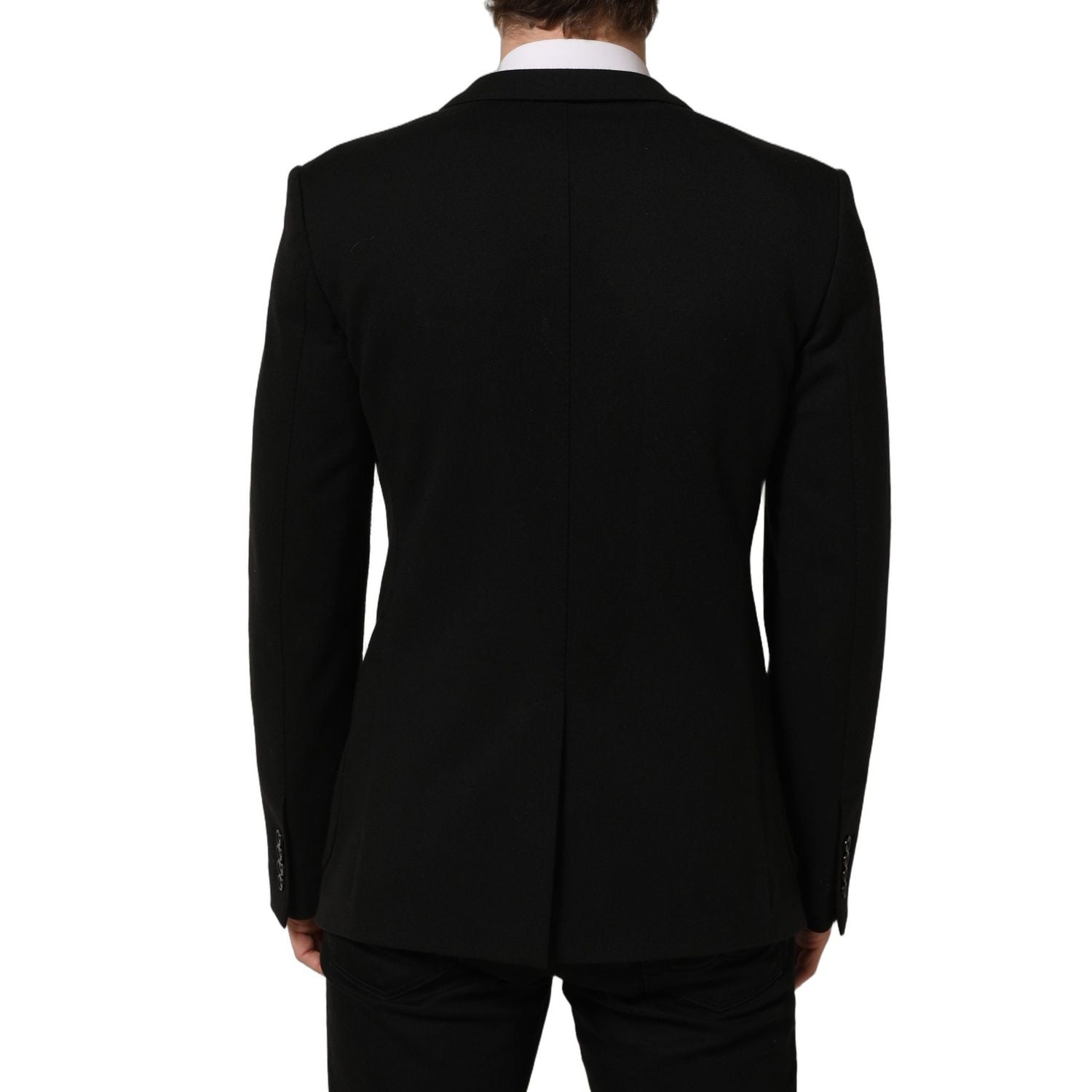 Dolce & Gabbana Black Logo Crest SingleBreasted Coat Blazer
