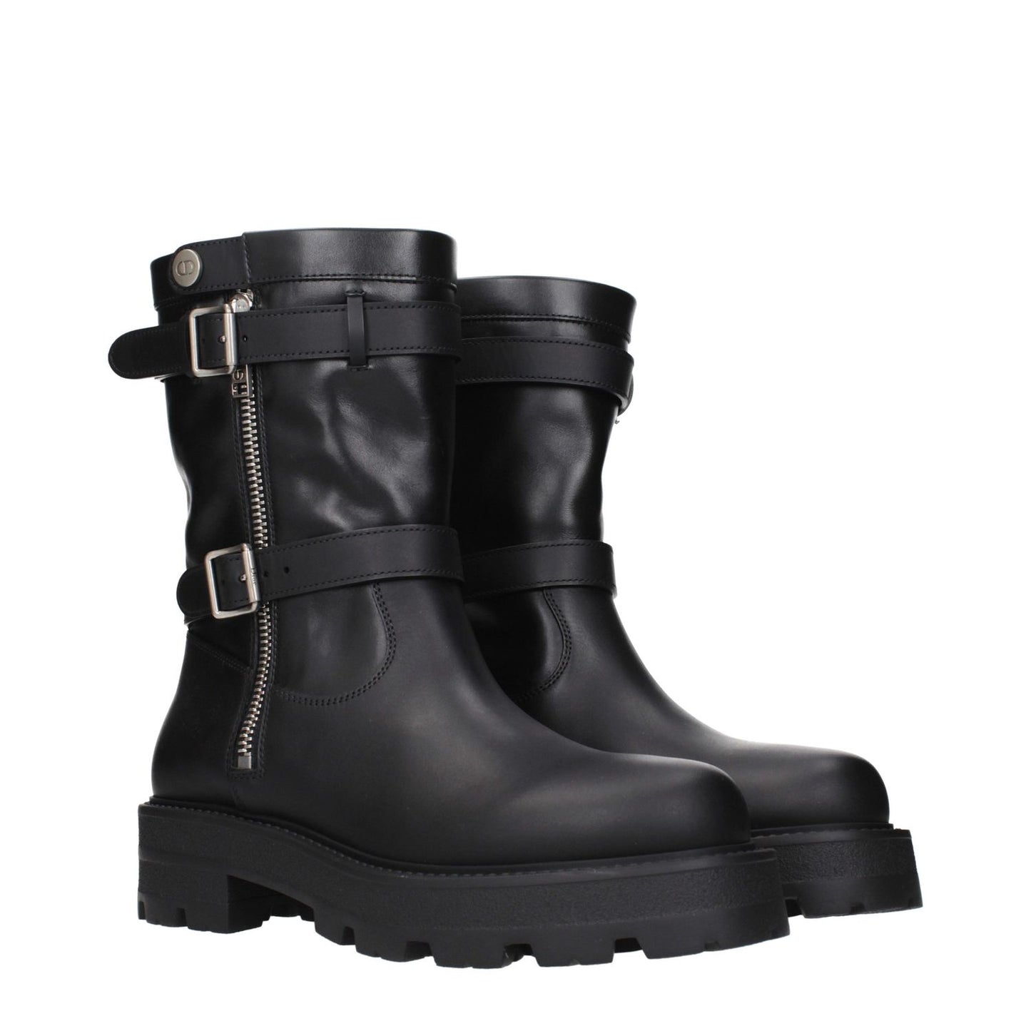 Christian Dior Black Leather Ankle Boots