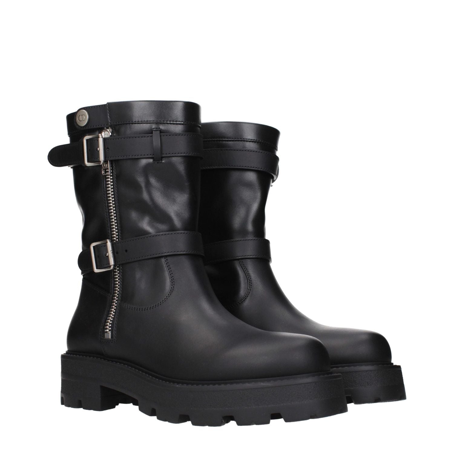 Christian Dior Black Leather Ankle Boots