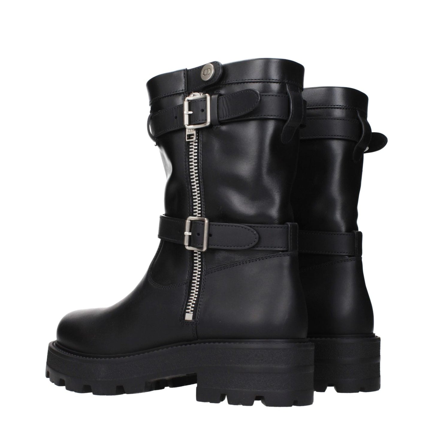 Christian Dior Black Leather Ankle Boots