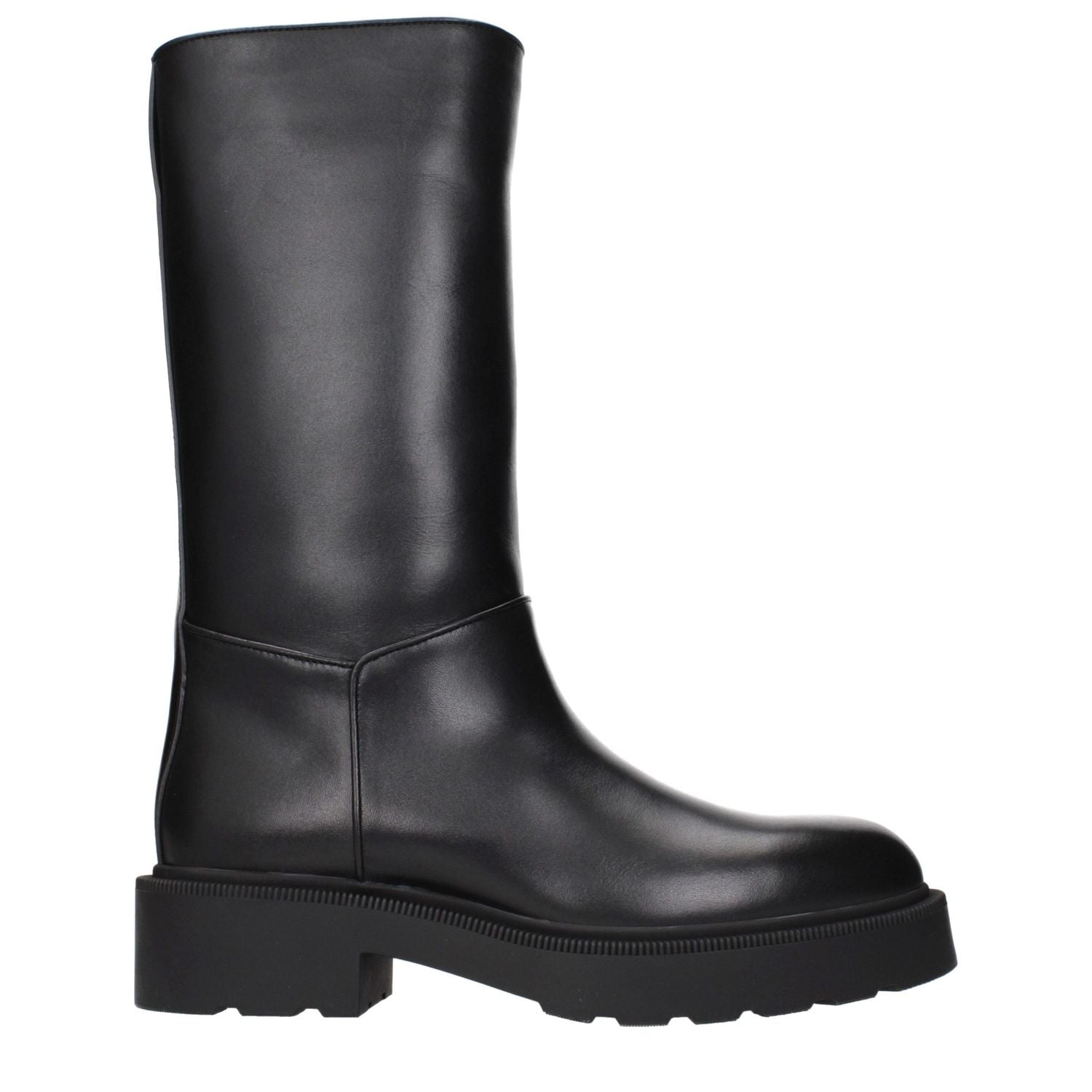 The Row Black Leather Boots