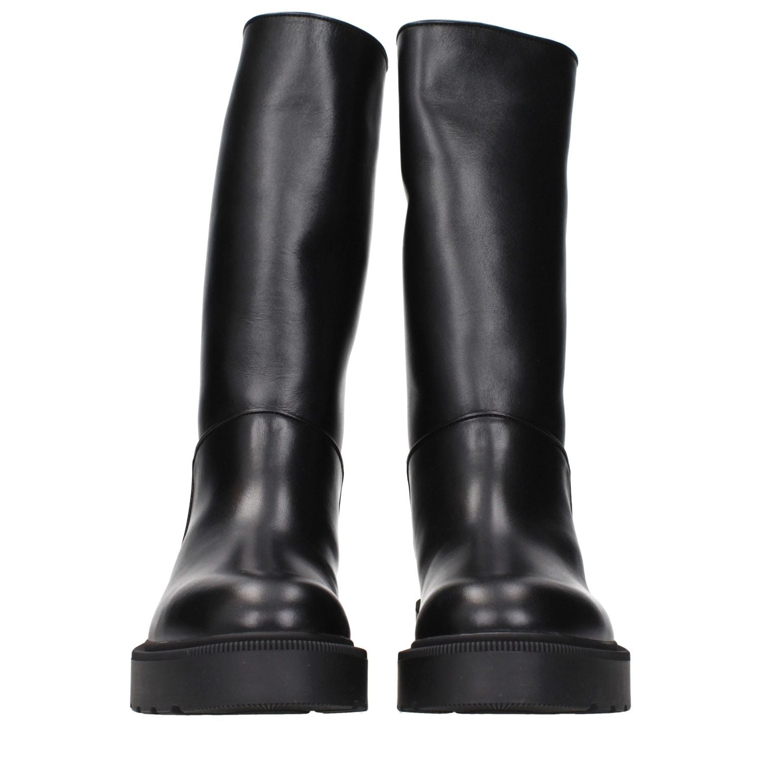The Row Black Leather Boots