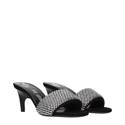 Prada Black Fabric Stiletto Heel Sandals