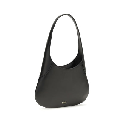 Khaite Black Calf Leather Bos Taurus Shoulder Bag