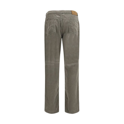 Brunello Cucinelli Bicolor Cotton Casual Pants