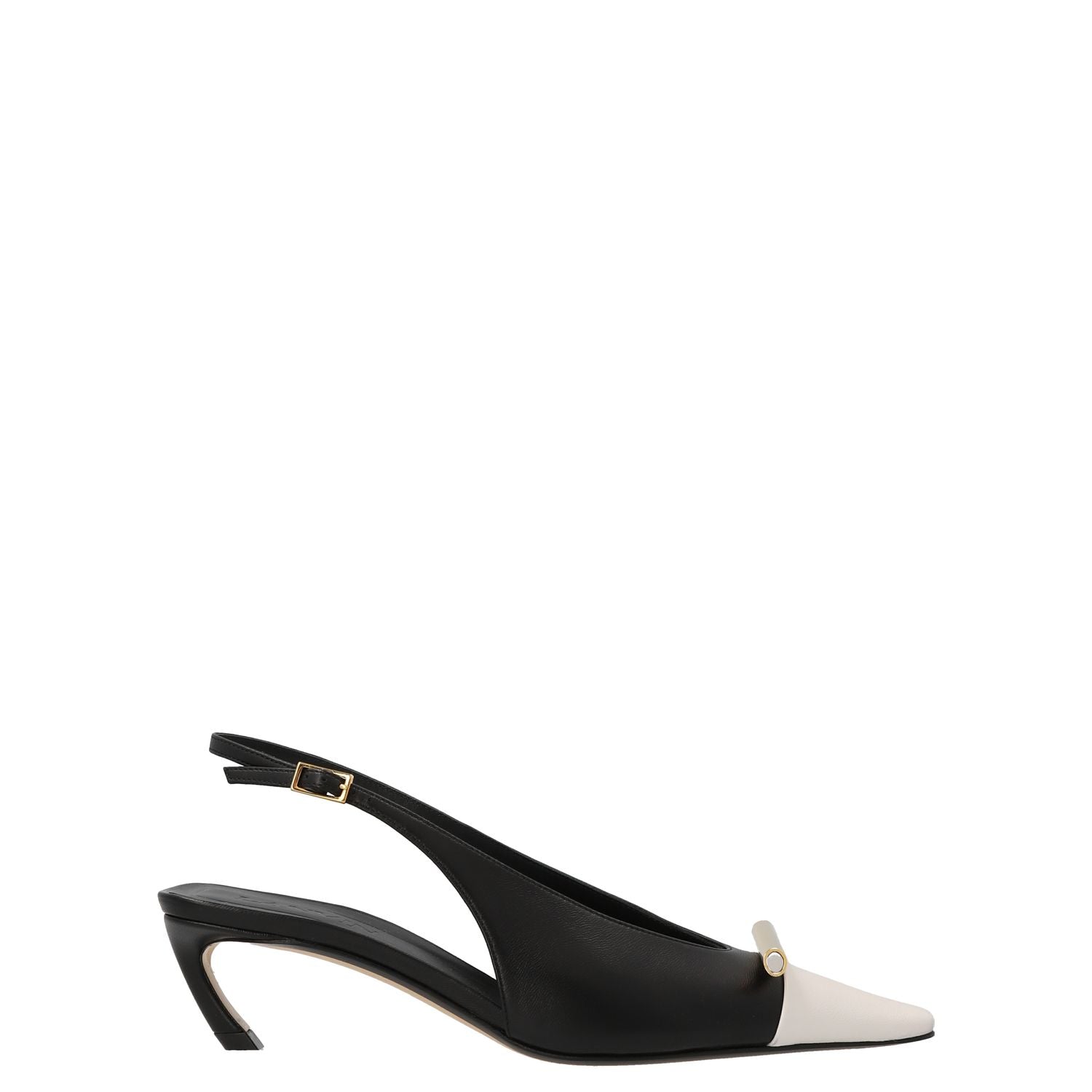 Lanvin Bicolor Goatskin Mid Heel Pumps