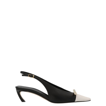 Lanvin Bicolor Goatskin Mid Heel Pumps