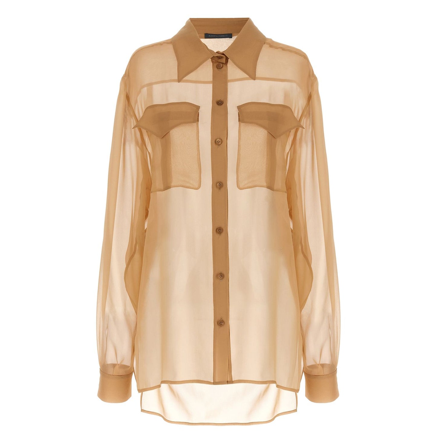 Alberta Ferretti Beige Silk Blouse