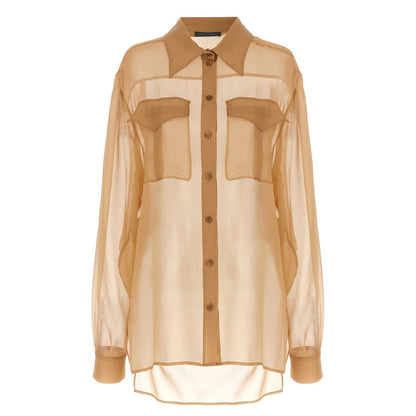 Alberta Ferretti Beige Silk Blouse