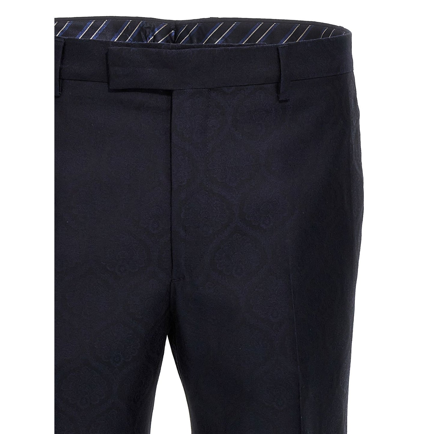 Etro Blue Cotton Dress Pants