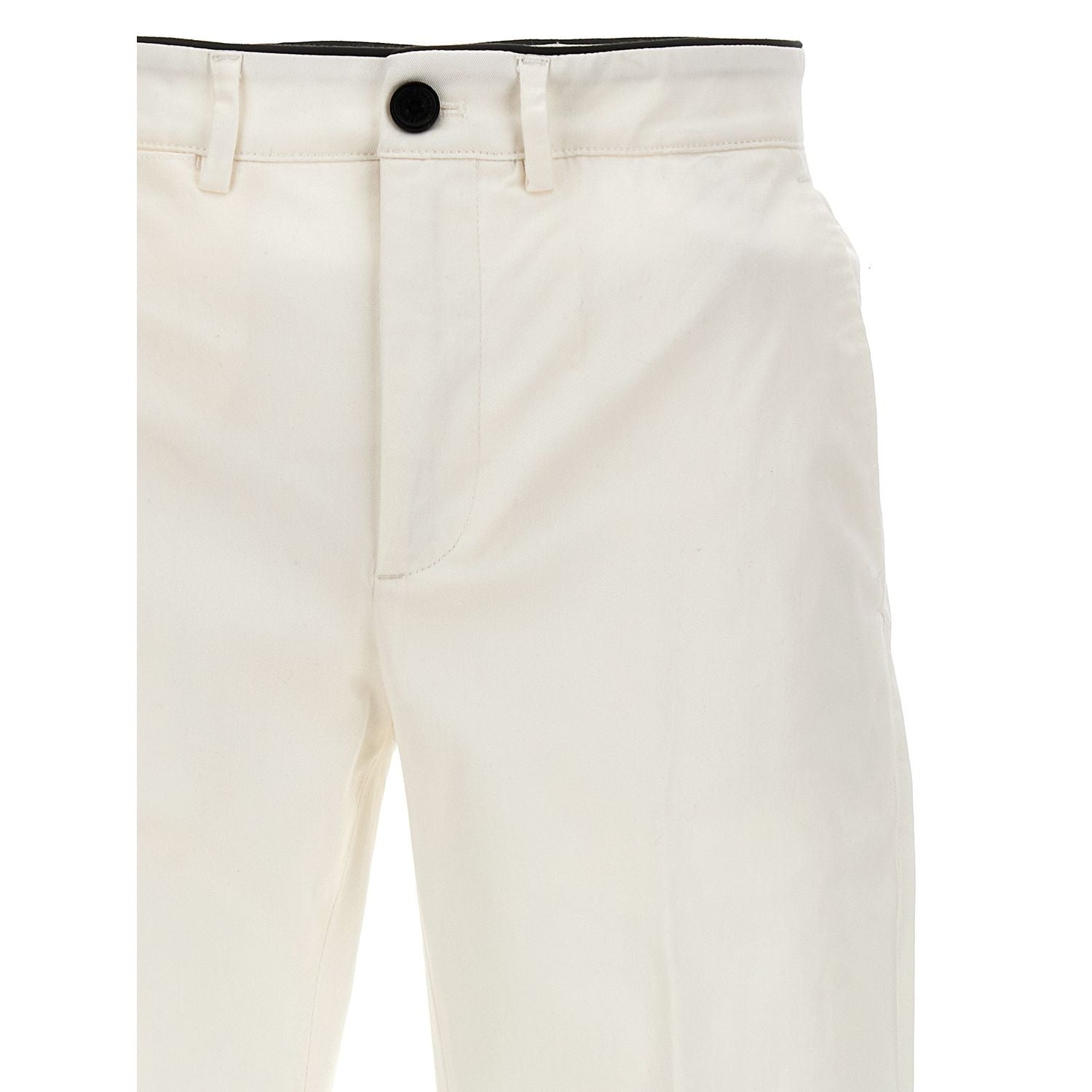 Department 5 White Cotton Casual Pants