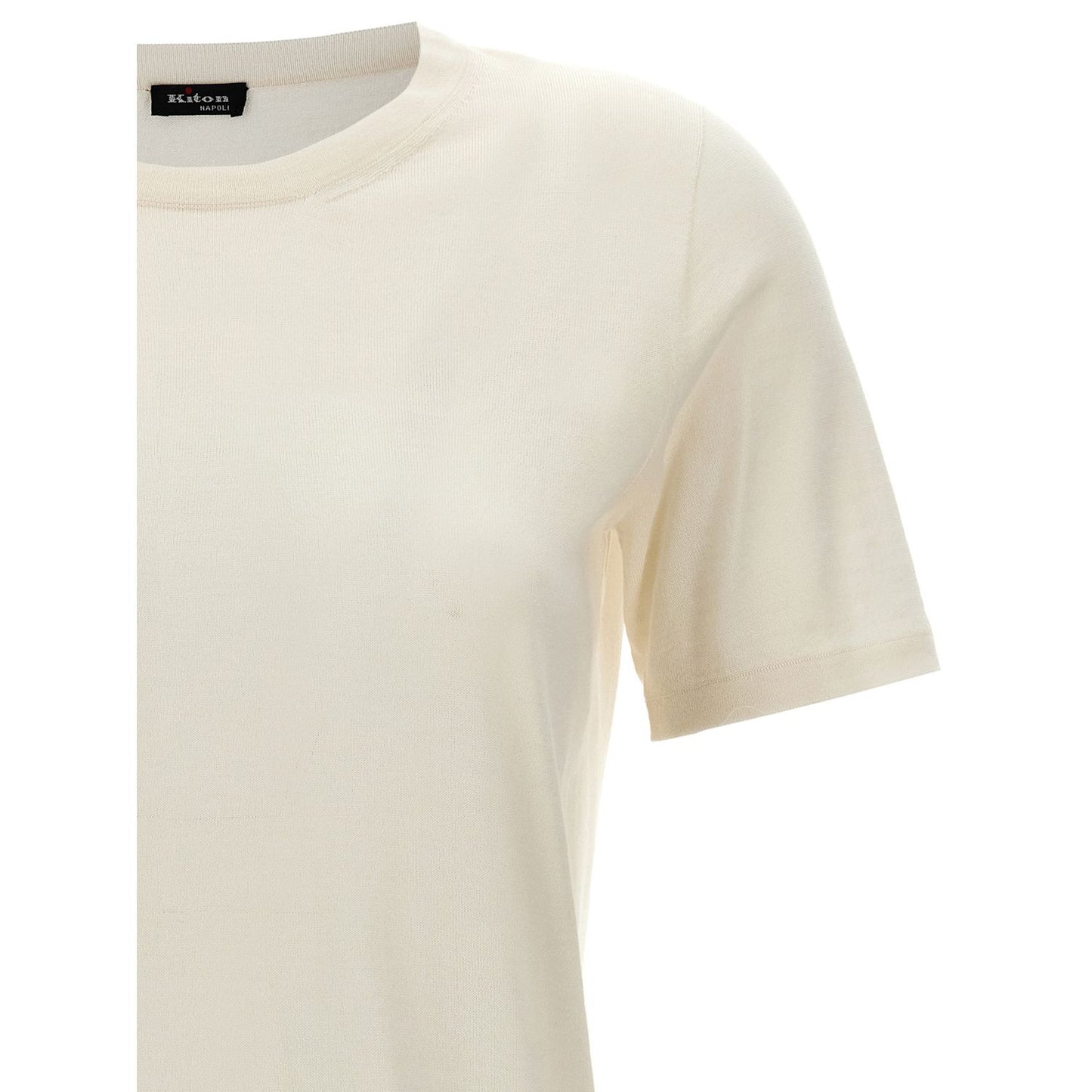 Kiton White Cashmere T-Shirt