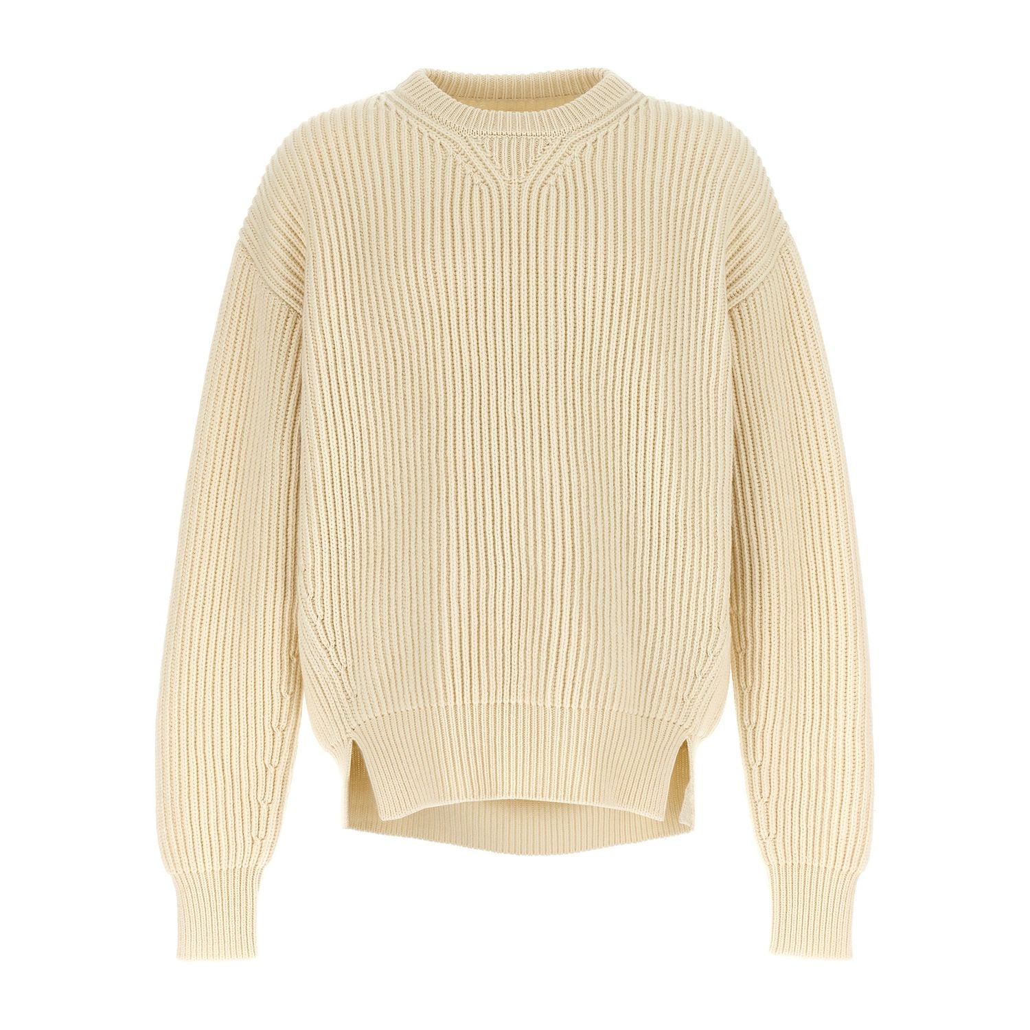 Jil Sander White Wool Cardigan