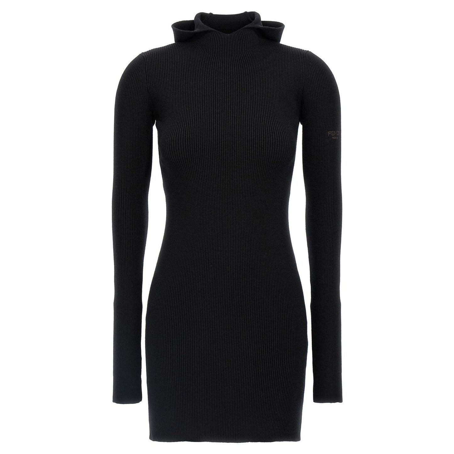 Fendi Black Wool Short Dress