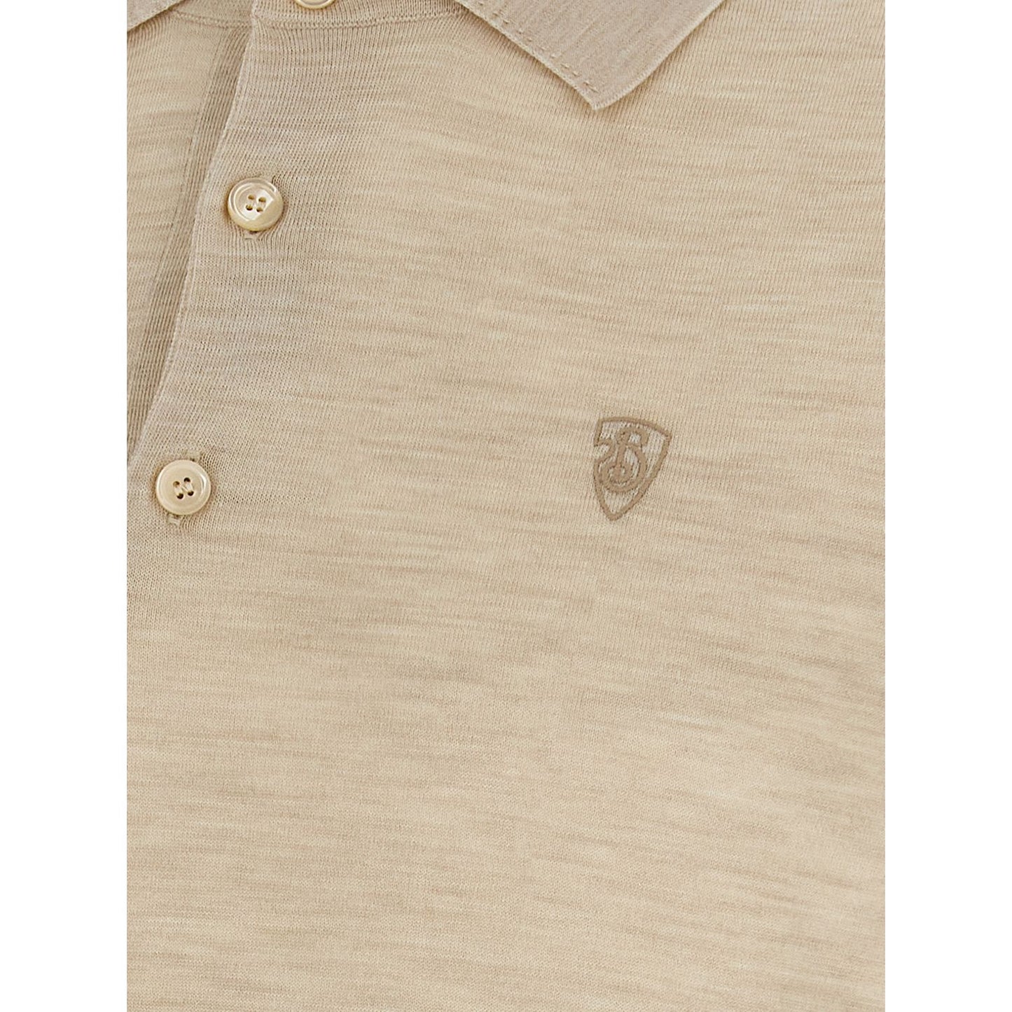 Burberry Beige Wool Polo Shirt