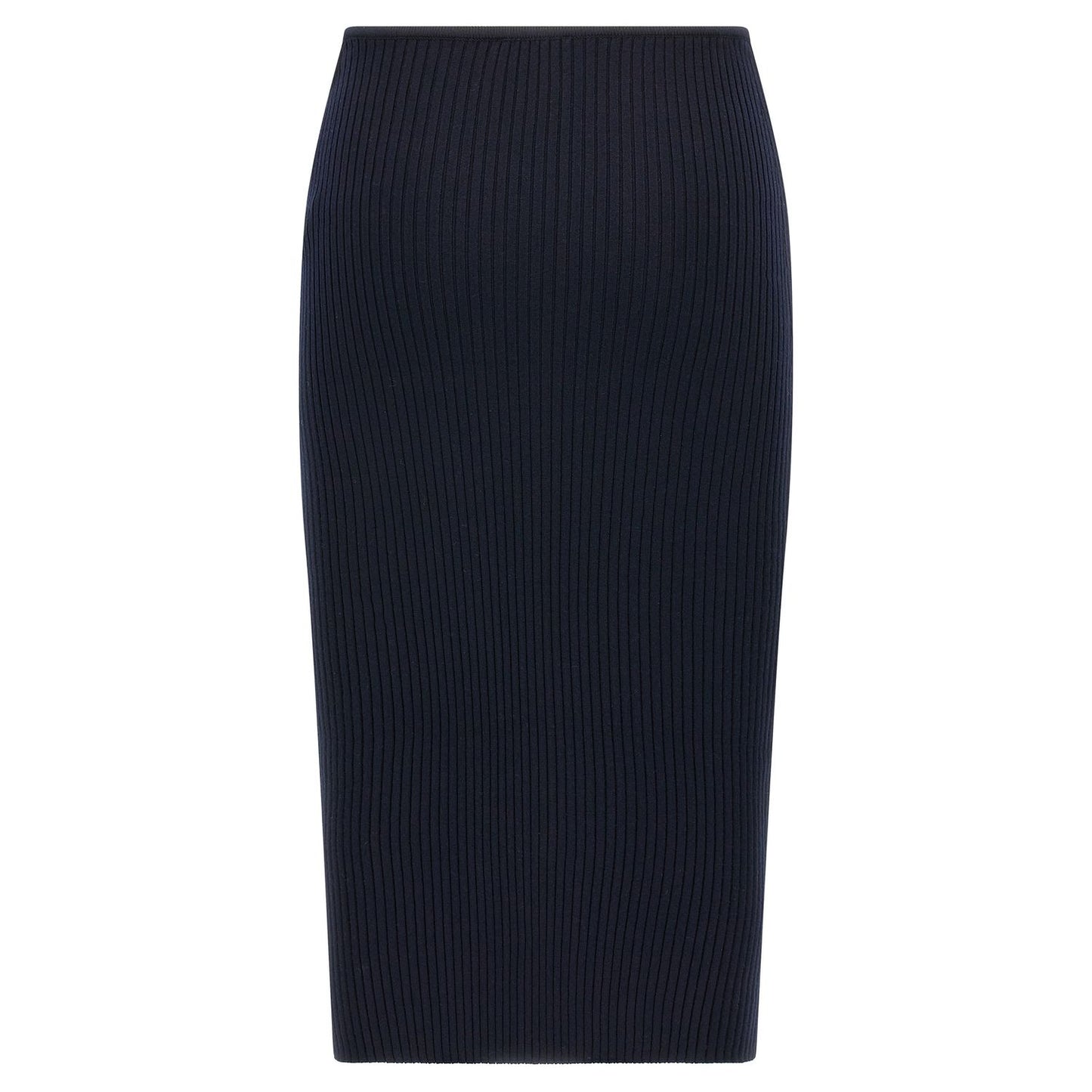 Courrèges Blue Viscose Midi Skirt