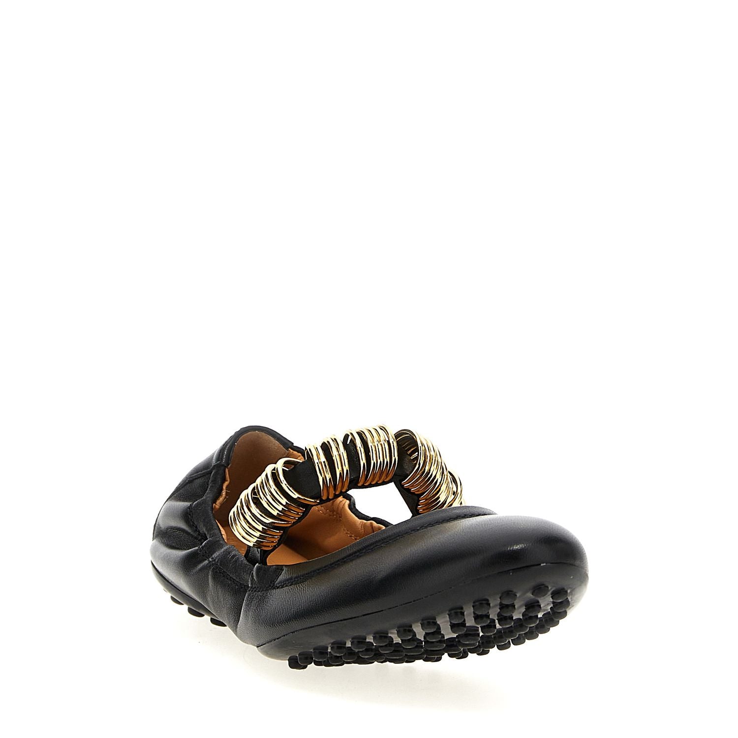 Tod's Black Lamb Leather Ballet Flats