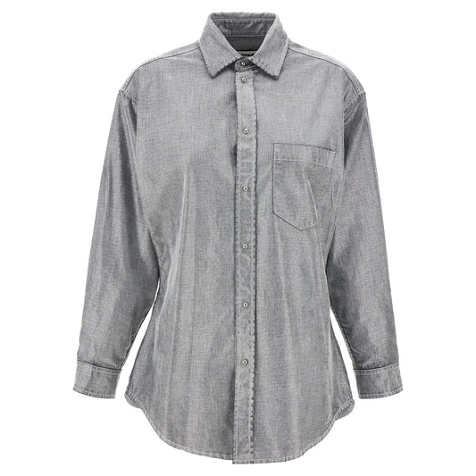 Darkpark Silver Cotton Blouse