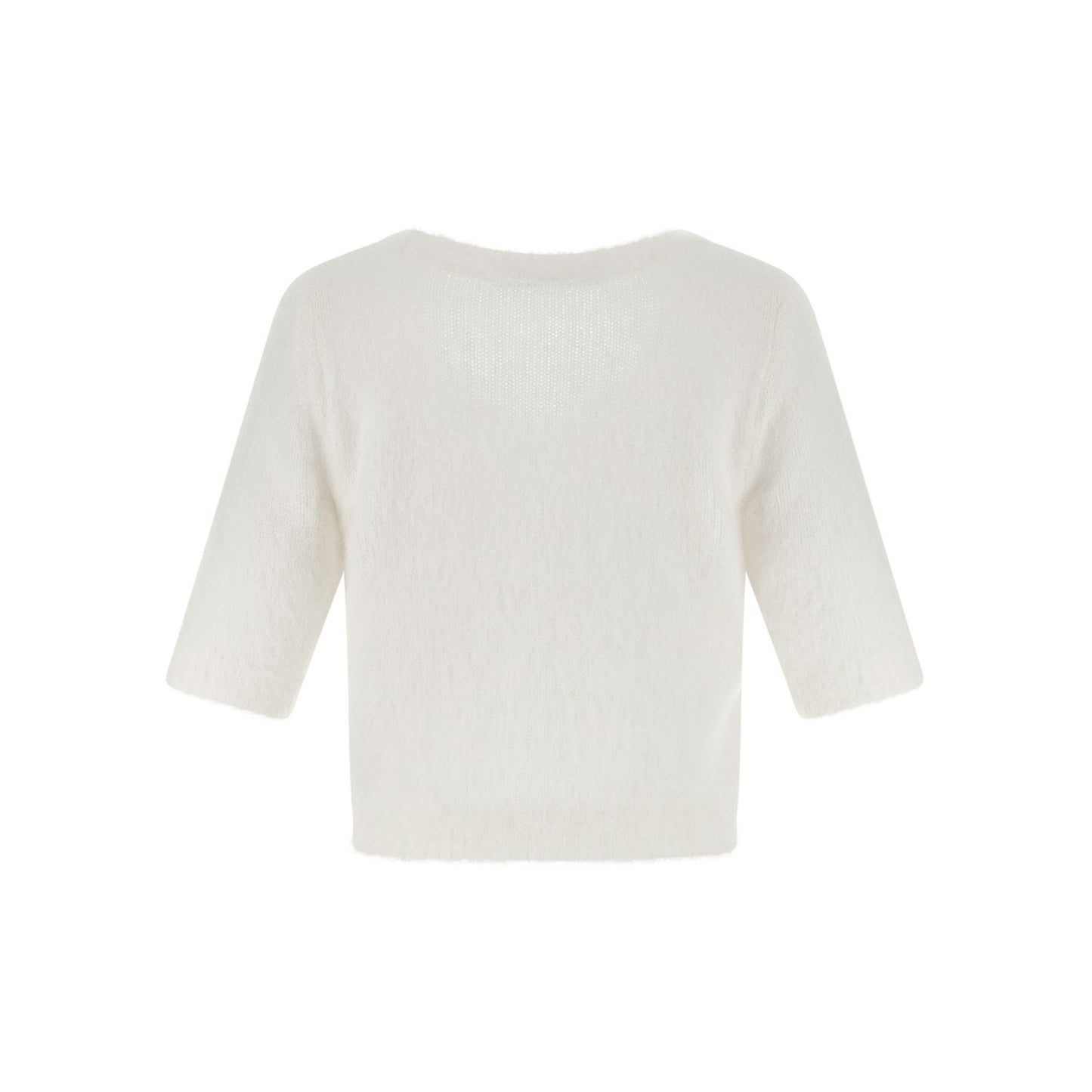 Alessandra Rich White Wool Cardigan