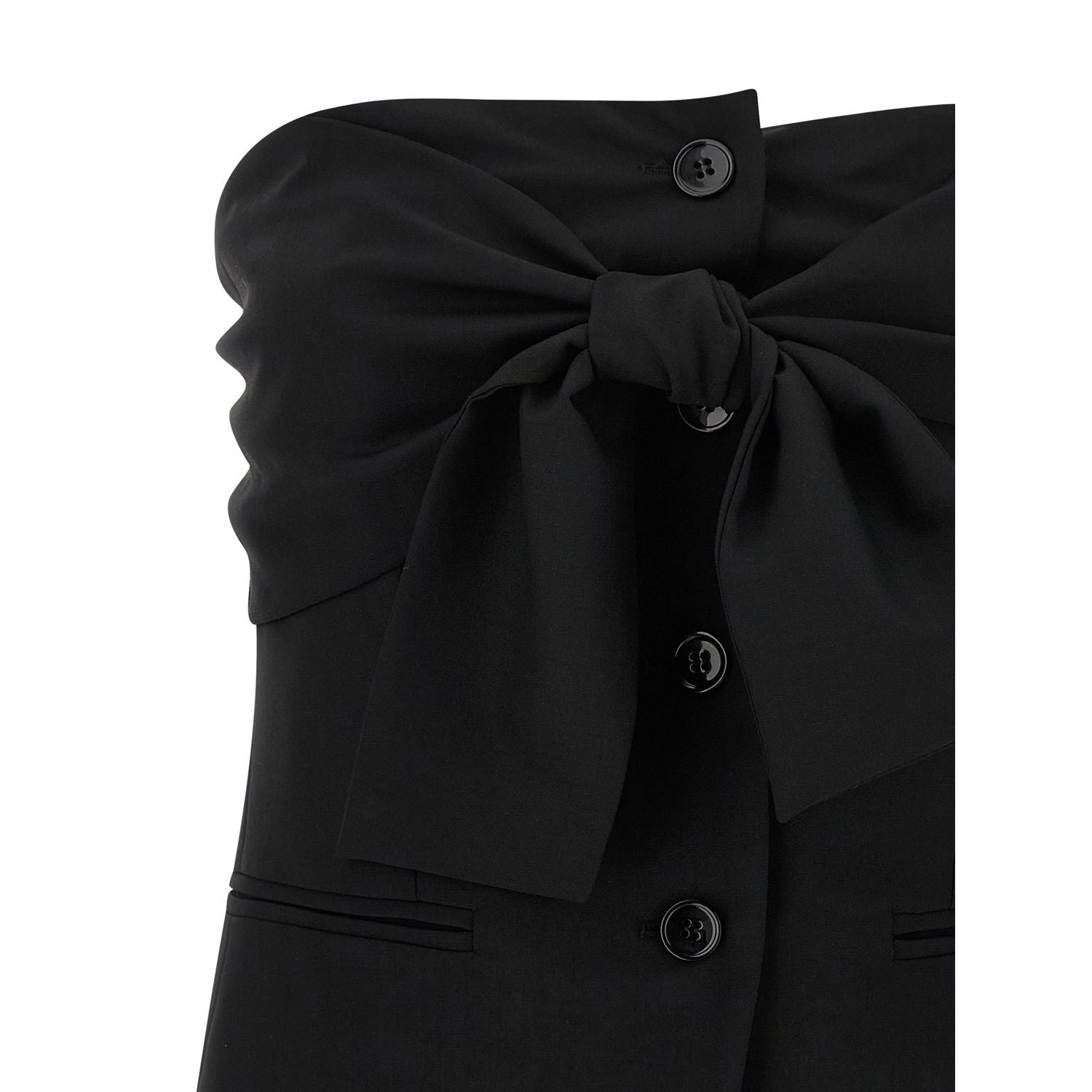 Max Mara Black Virgin Wool Tank Tops