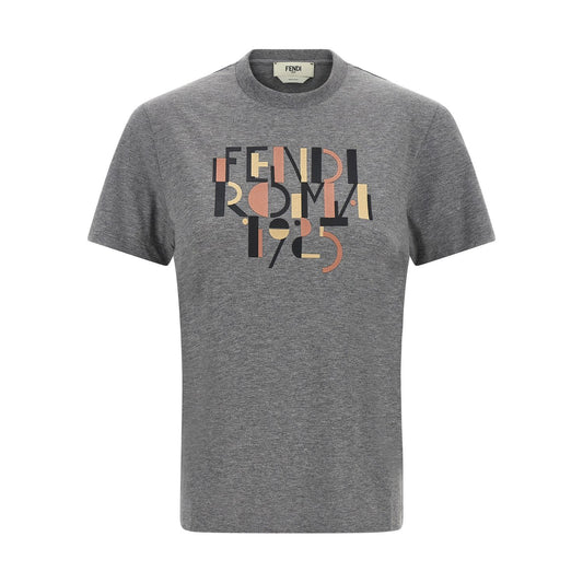 Fendi Gray Cotton T-Shirt