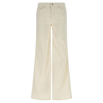 Mother Denim White Cotton Flared Pants