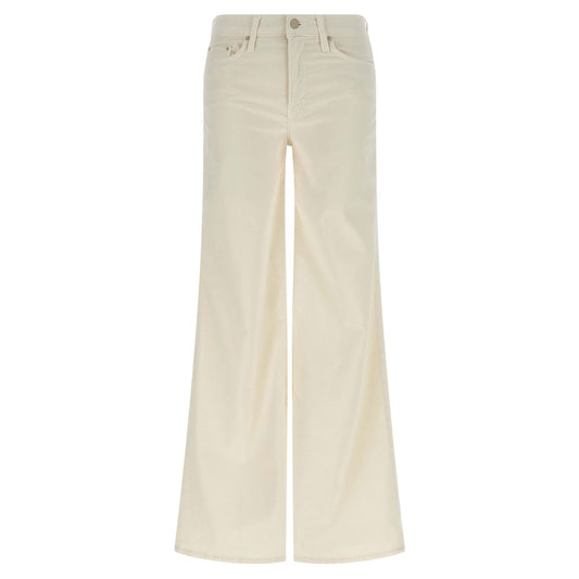 Mother Denim White Cotton Flared Pants