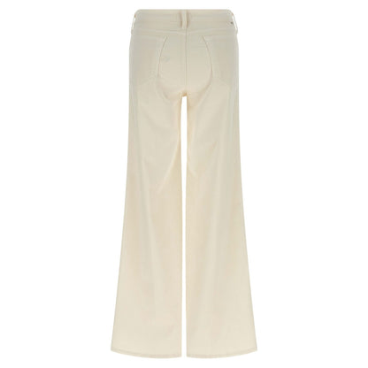Mother Denim White Cotton Flared Pants