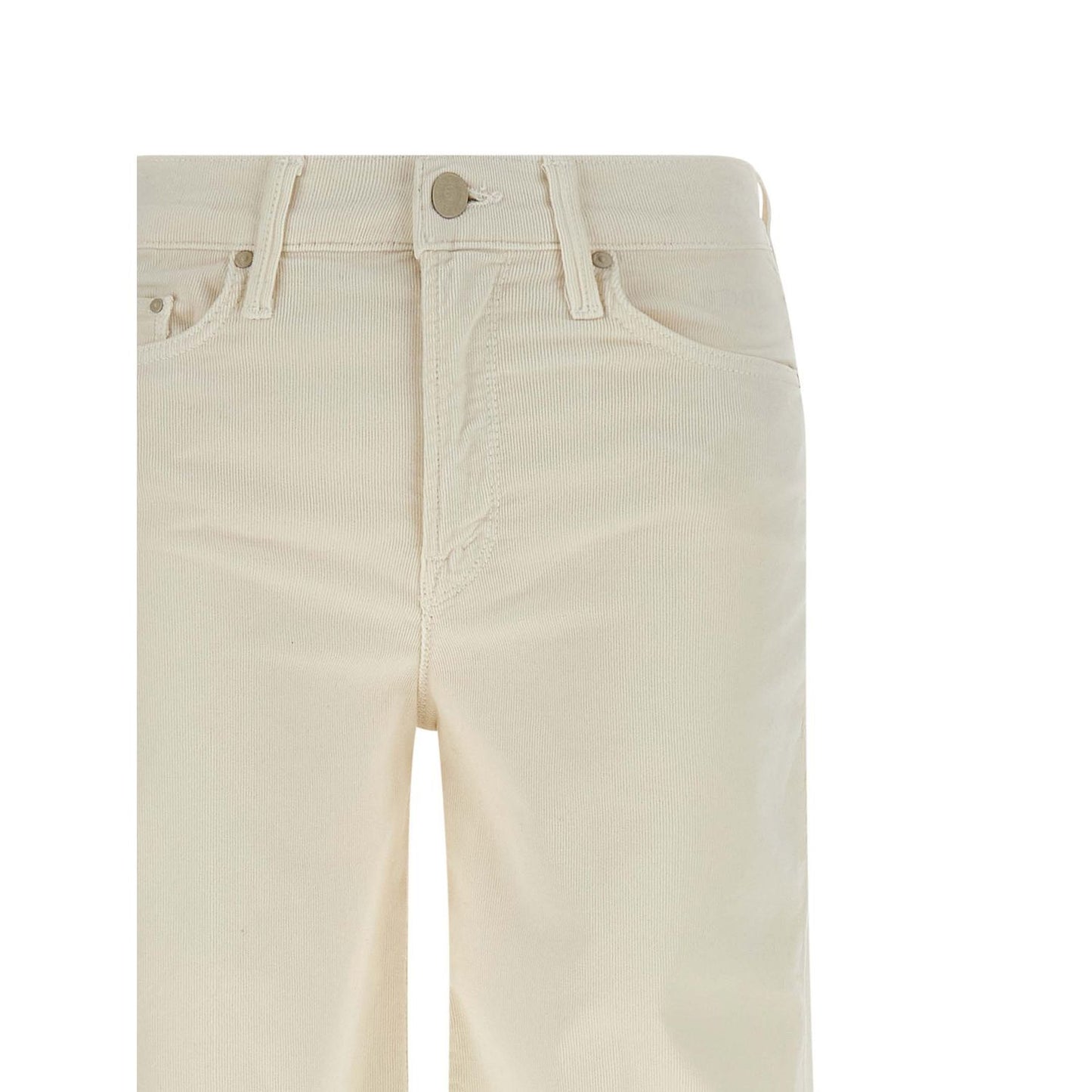 Mother Denim White Cotton Flared Pants