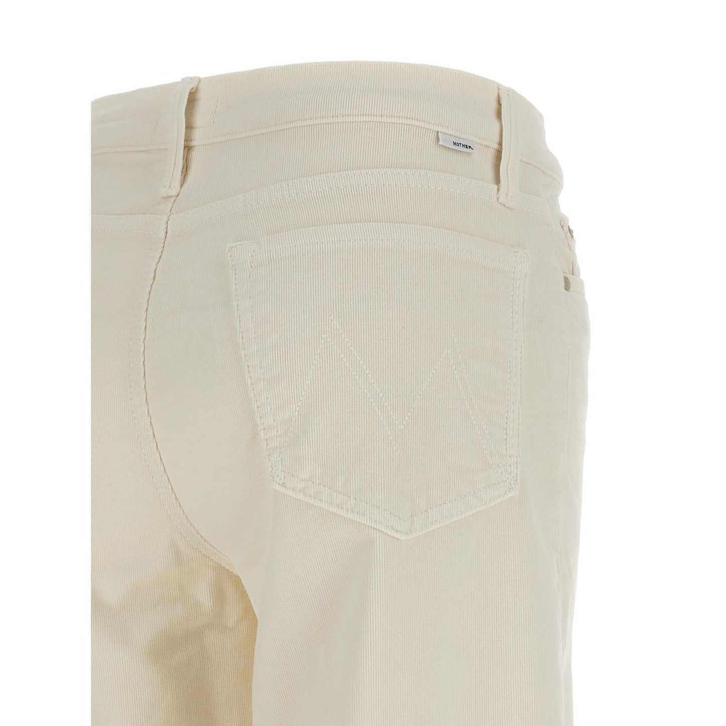 Mother Denim White Cotton Flared Pants