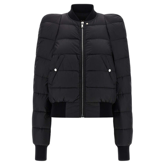 Rick Owens Black Nylon Bomber