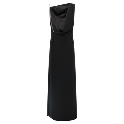 Max Mara Black Triacetate Long Dress