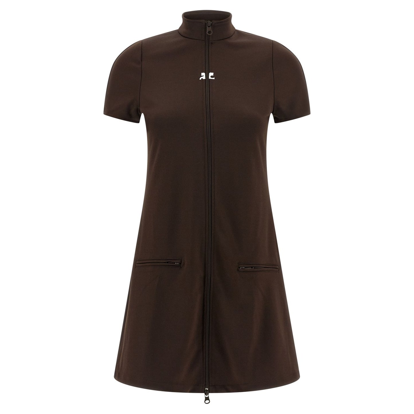 Courrèges Brown Polyester Short Dress