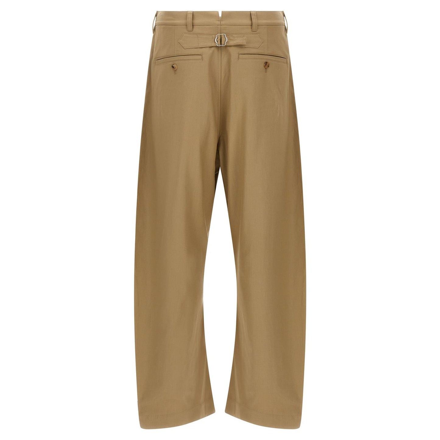 Comme Des Garçons Beige Cotton Casual Pants