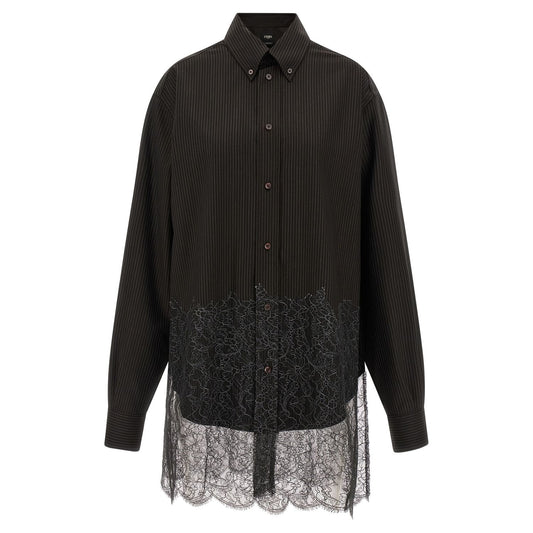 Fendi Brown Virgin Wool Blouse