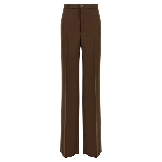 Gucci Brown Polyester Dress Pants