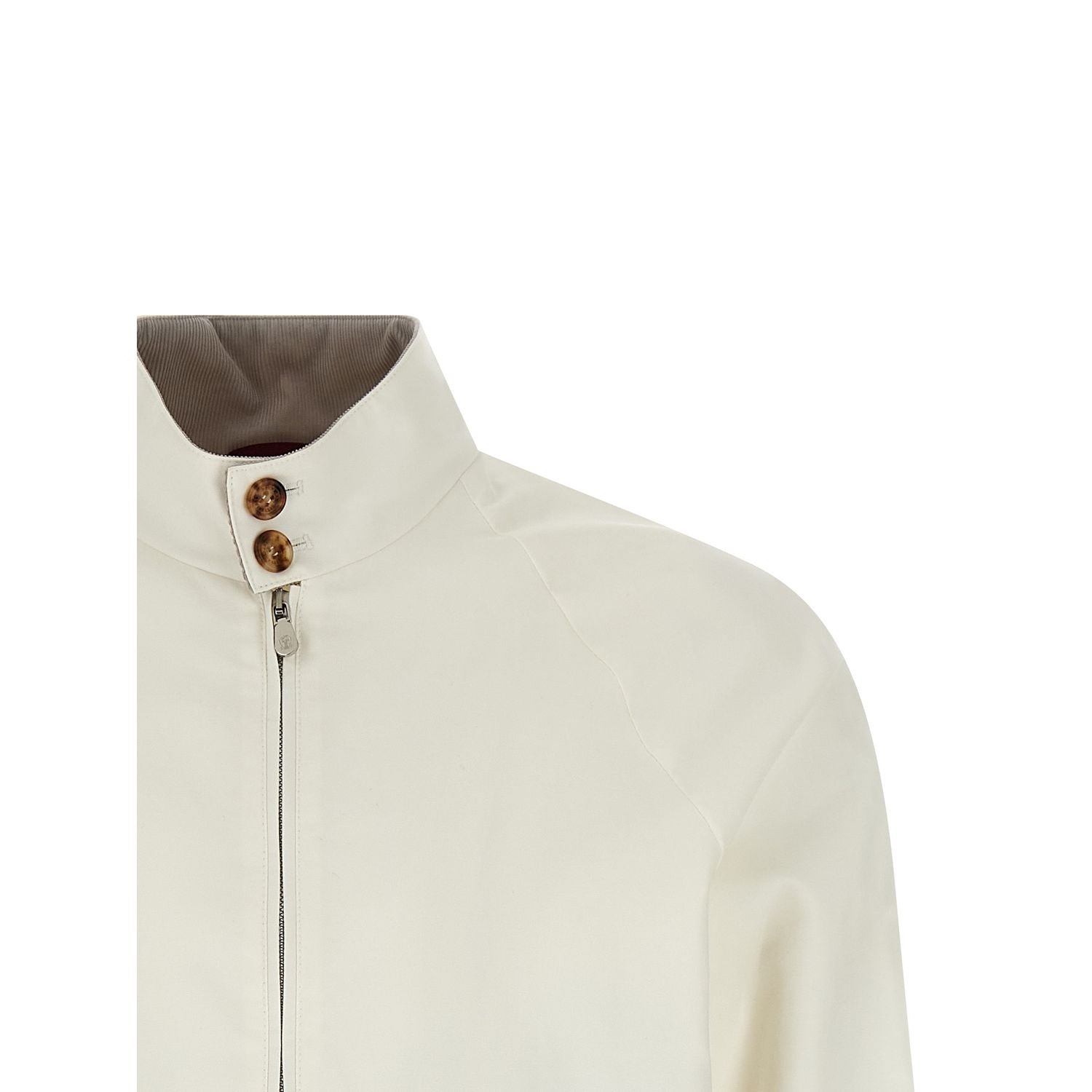 Brunello Cucinelli White Cotton Full-Length Jacket