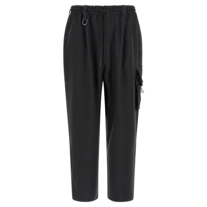 Y-3 Black Polyester Cargo Pants
