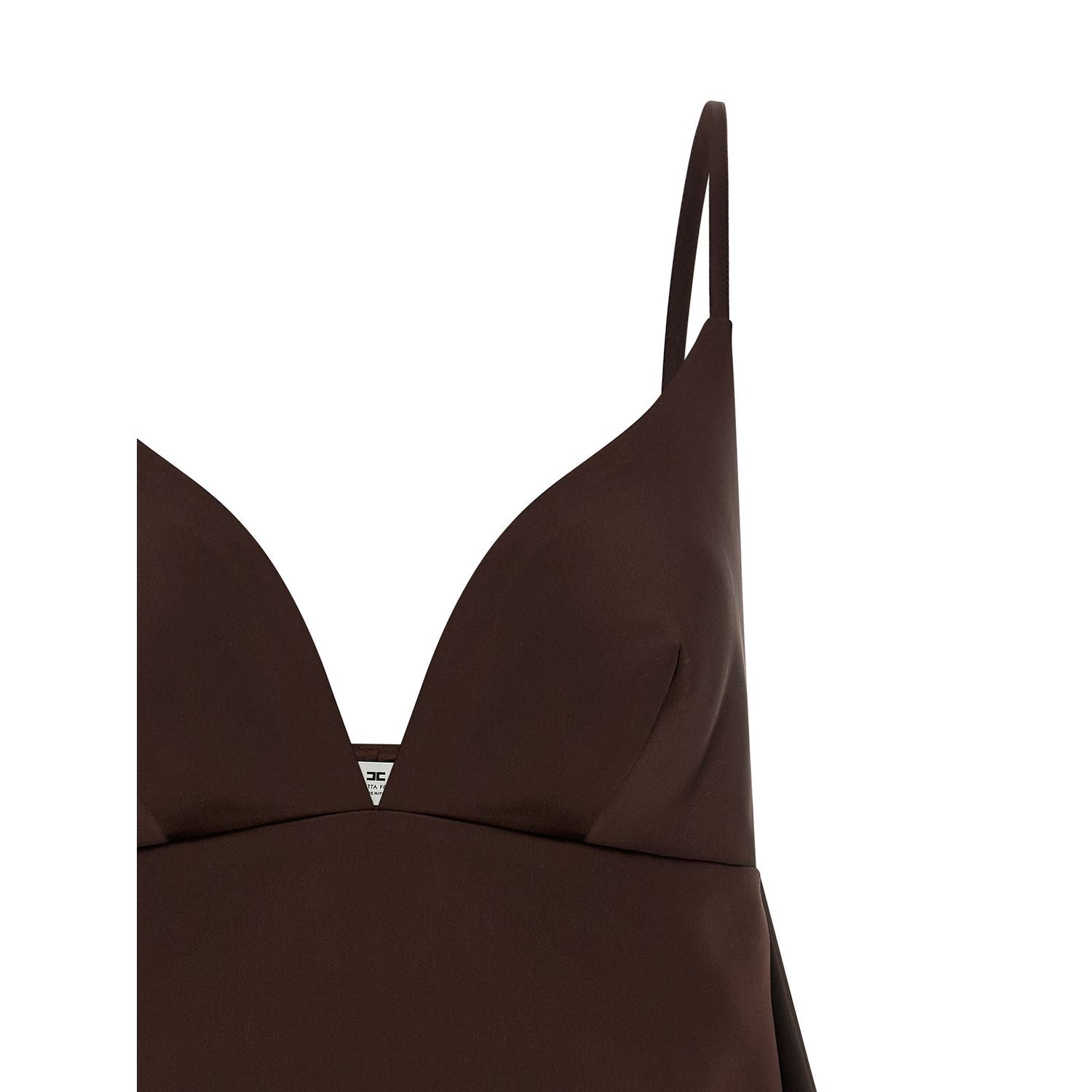 Elisabetta Franchi Brown Polyester Short Dress