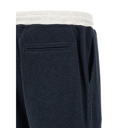 Brunello Cucinelli Blue Cotton Joggers (Workout Pants)