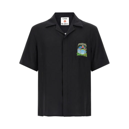 Casablanca Black Silk Blouse