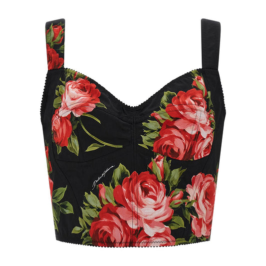 Dolce & Gabbana Black Cotton Tank Tops
