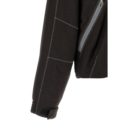 Kiko Kostadinov Brown Virgin Wool Full-Length Jacket
