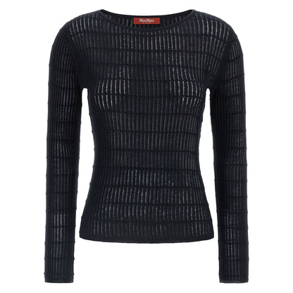 Max Mara Blue Silk Cardigan