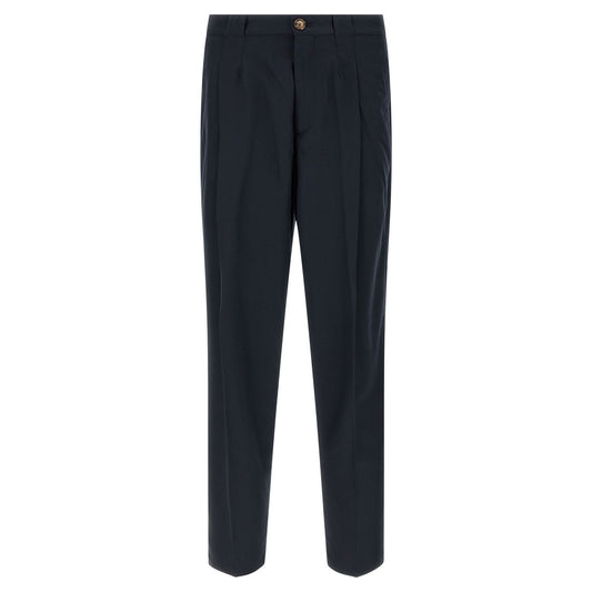 Brunello Cucinelli Blue Cotton Chino Pants