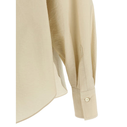 Brunello Cucinelli Beige Cotton Blouse