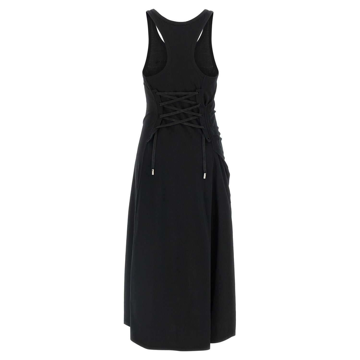 Alexander McQueen Black Cotton Long Dress