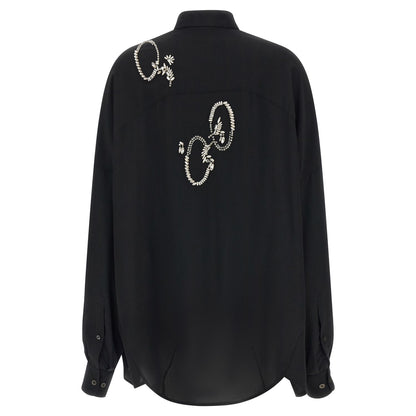 Dries Van Noten Black Polyester Blouse